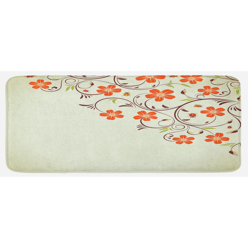 Tapis de cuisine coccinelles
