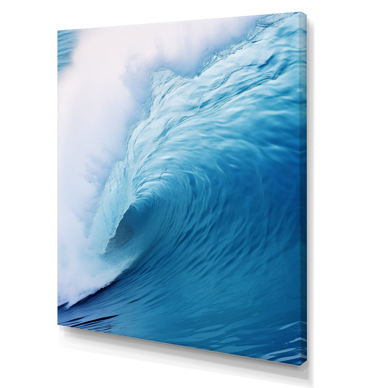 «Blue Wave Blue Wonder» sur toile, H 44 po x l 34 po x P 1,5 po, Toile tendue