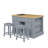 Posie Kitchen Island With 2 Stools-1425581225