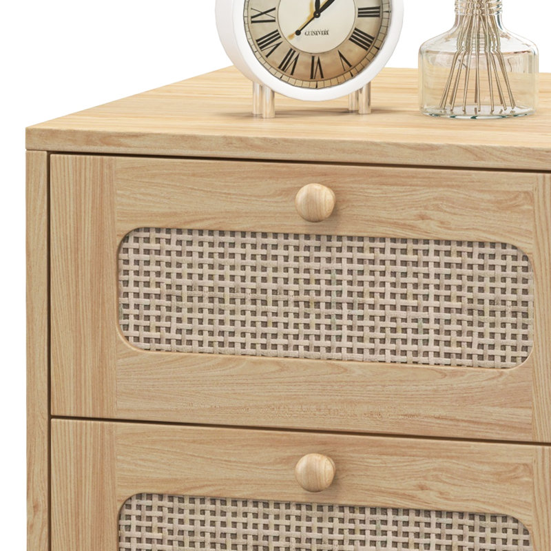 Table de chevet en bois manufacturé Kunkle, Ensemble de 2