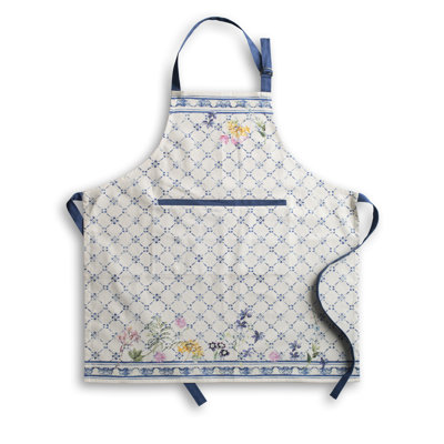 Faience Floral Cotton Bib Apron