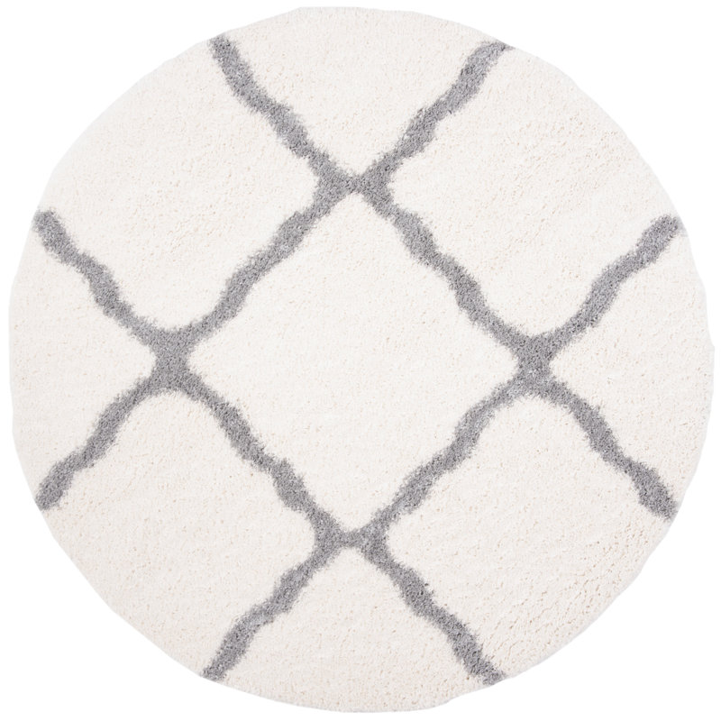 Lamoreaux Shag Performance Geometric Rug, Round 6'7"