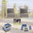 12 - Person Patio Furniture Set with Swivel Rocking Chairs, Outdoor Wicker Rattan Sectional Seating Group with Cushions, All Weather Sofa Conversation Set with Table for Garden Backyard-752954171