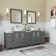 Melbourne 84'' Double Bathroom Vanity with Engineered Marble Top with Mirror
