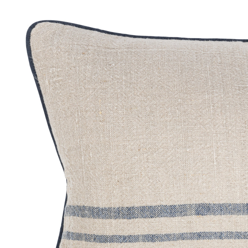 Newport Linen Pillow Cover & Insert, Rectangle 14"H x 20"W