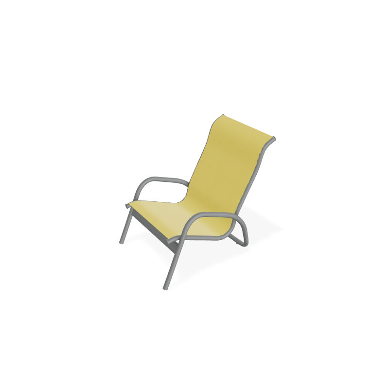 Gardenella Patio Chair, Yellow, Graphite