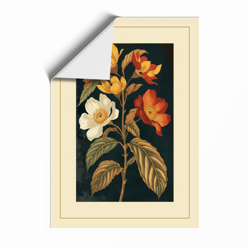 Study in Bloom Botanical - Framed Print, A4 - 29.7 x 21.0 cm, Unframed