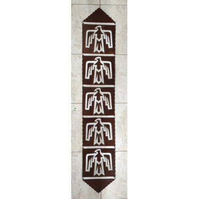 Tan Thunderbird Cowhide Table Runner