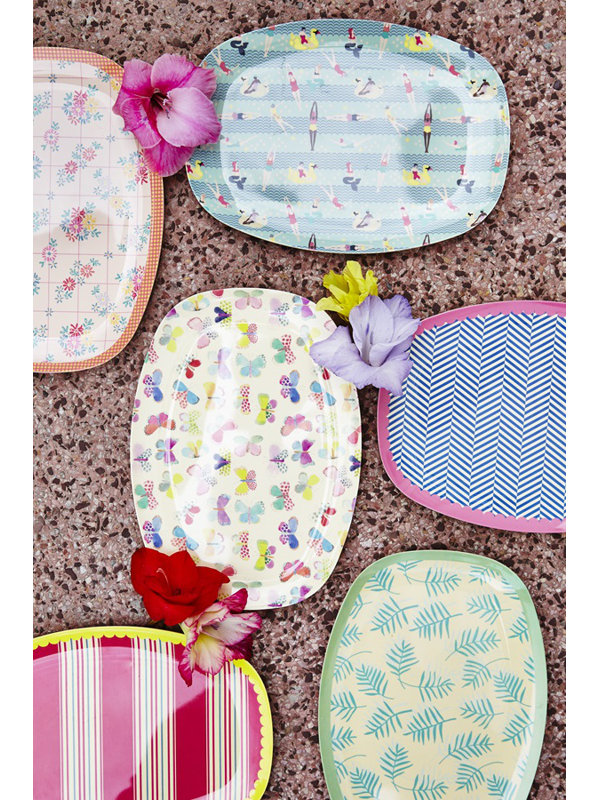 12" Melamine Rectangular Butterfly Plate