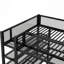 Lit mezzanine double en métal avec tablettes à 4 niveaux et rangement-1905952163