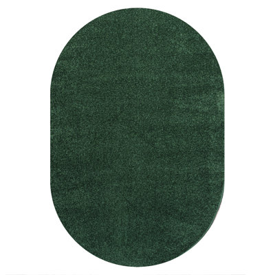 Asahi Solid Low-Pile Emerald Rug