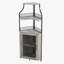 Armoire de coin industrielle - support à vin et verre amovible, rangement à 5 niveaux, tablettes réglables, porte en filet, porte-verre - armoire à boissons pour la salle à manger ou la cuisine