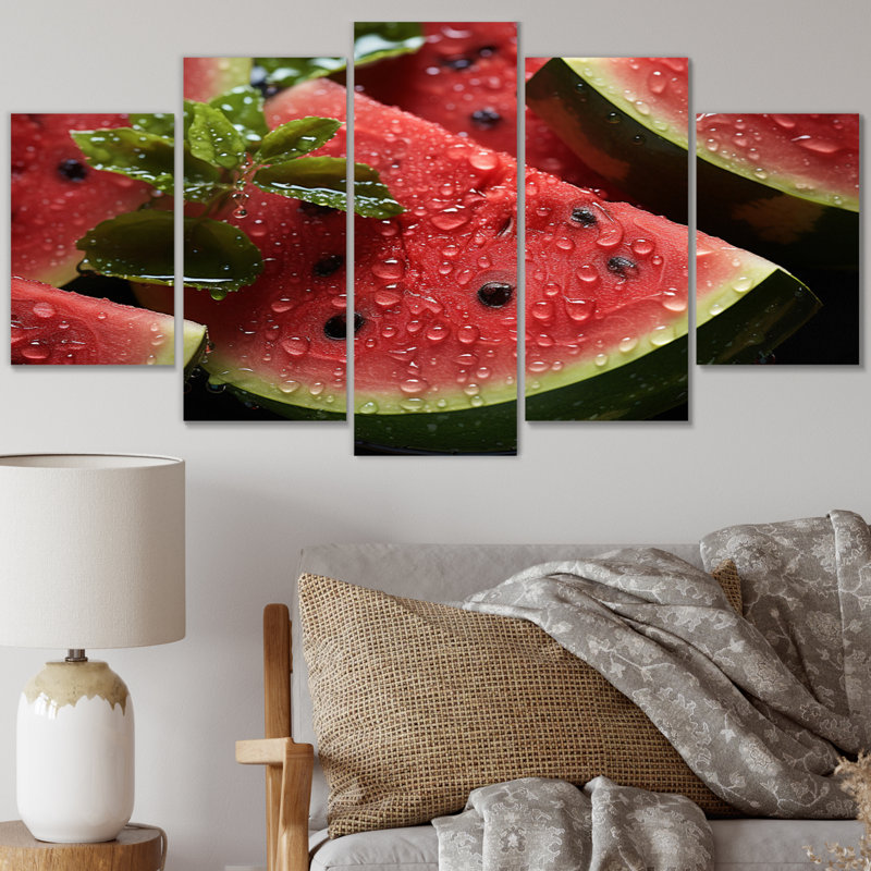 Sherron - fruits, reproduction sur toile - 5 panneaux