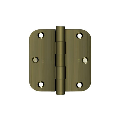 Charnière Deltana DSB35R55-R 3-1 / 2 "x 3-1 / 2" x 5/8 "Deltana, paire résidentielle en laiton antique