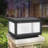 Black Outdoor Solar Post Light With Dimmable LED And Dusk-To-Dawn Sensor