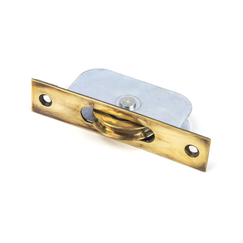 Sash Pulley Door Accessory, Aged Brass