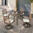 Niyana 4-Person Outdoor Dining Set with Swivel Rocking Chairs