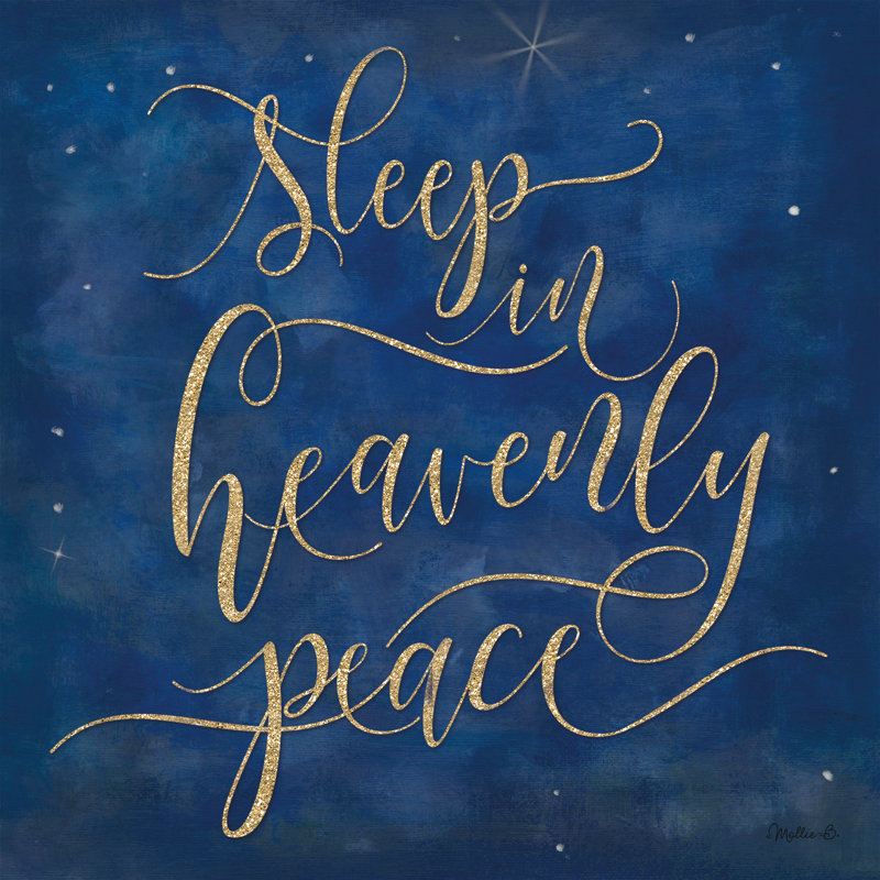 «Sleep In Heavenly Peace on Canvas» par Mollie B., H 36 po x l 36 po x P 1,25 po