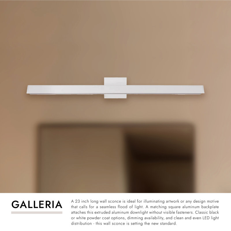 Galleria Dimmable LED Wall Mounted Picture Light, Black, 4.75" H x 23" W x 4.25" D, 2700