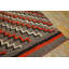 Exiting Chevron Deign Antique Navajo Long and Narrow Wool Gray Native American Rug