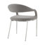 Chaise de salle à manger Miljonka avec accoudoirs et dossier bas ouvert avec structure en métal et revêtement en tissu-1482895499-1482895498