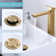 Pop Up Drain For Bathroom Sinks Without Overflow in Gold