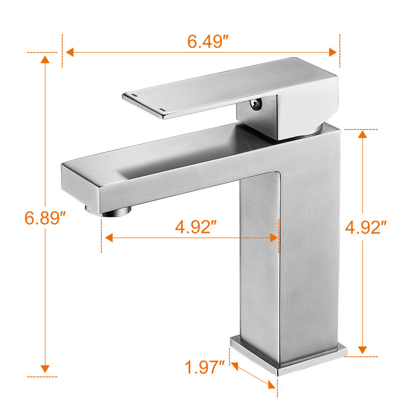 Robinet de salle de bain à un trou, Nickel