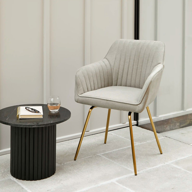 Dotir Office Chair, Gold, Soft Beige