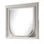 Miroir pour commode Dima, 38 po, bois d'hévéa blanc, panneaux en relief avec DEL