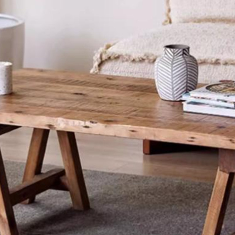Traditional design solid wood coffee table