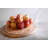 Linehan Mango Wood & Glass Rnd.Hive Food Dome/Plate - Clear & Natural