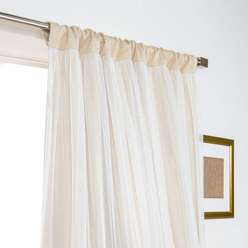 Panneaux de rideaux occultants et isolants de couleur unie avec passe-tringle Harborcreek, l 52 po x L 84 po, Beige