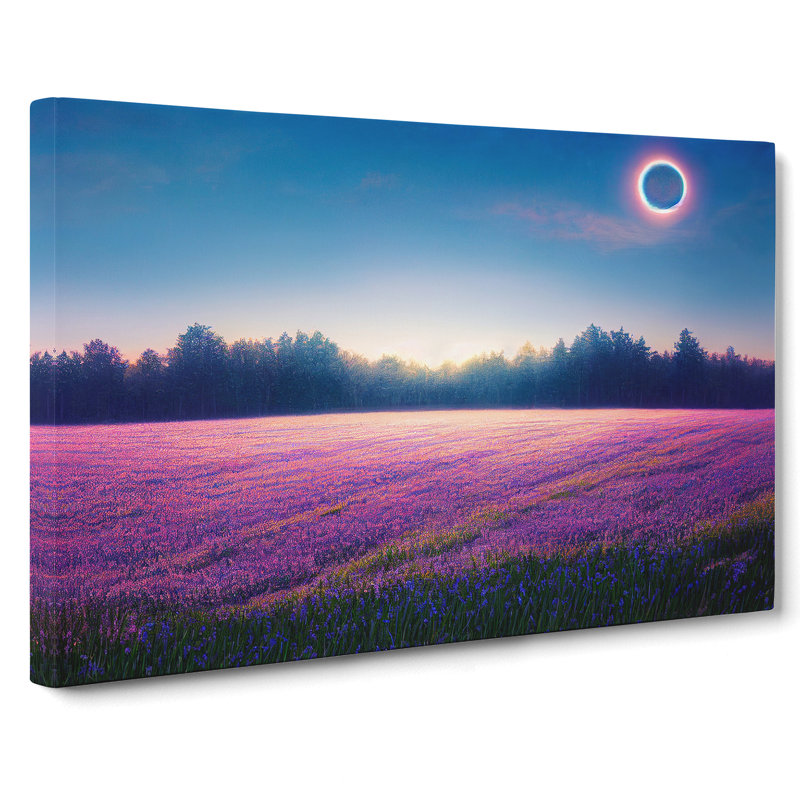 XXX-H1022-WF-10146X Wild Bluebell Field - Wrapped Canvas Print, 50cm H x 76cm W x 3cm D