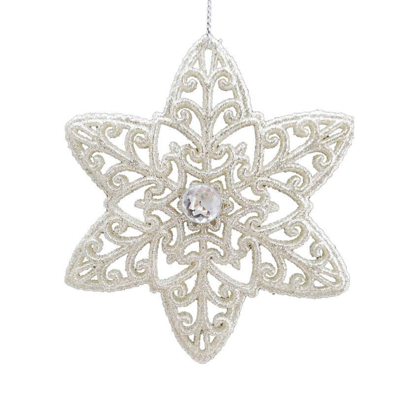 Ornement en flocon de neige en forme de noël paillettes gem