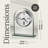 Regent Modern & Contemporary Tabletop Clock, Beveled Glass Arch on Glass Base, Roman Numeral Dial, Quartz Alarm Movement