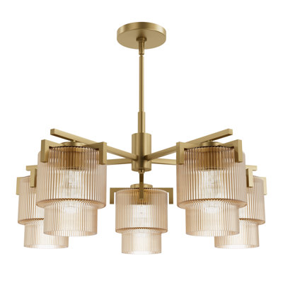 Hunter x Jasmine Roth Ontario 5 Light Chandelier Ceiling Light Fixture