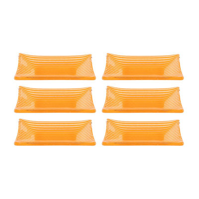 Glass Dinnerware 4.25" x 2.5" x h:0.5" 1 oz. Rectangular  Glass Ramekin (Set of 6)