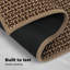 Rectangle 60.5 cm x 61.5 cm Faux Leather Area Rug