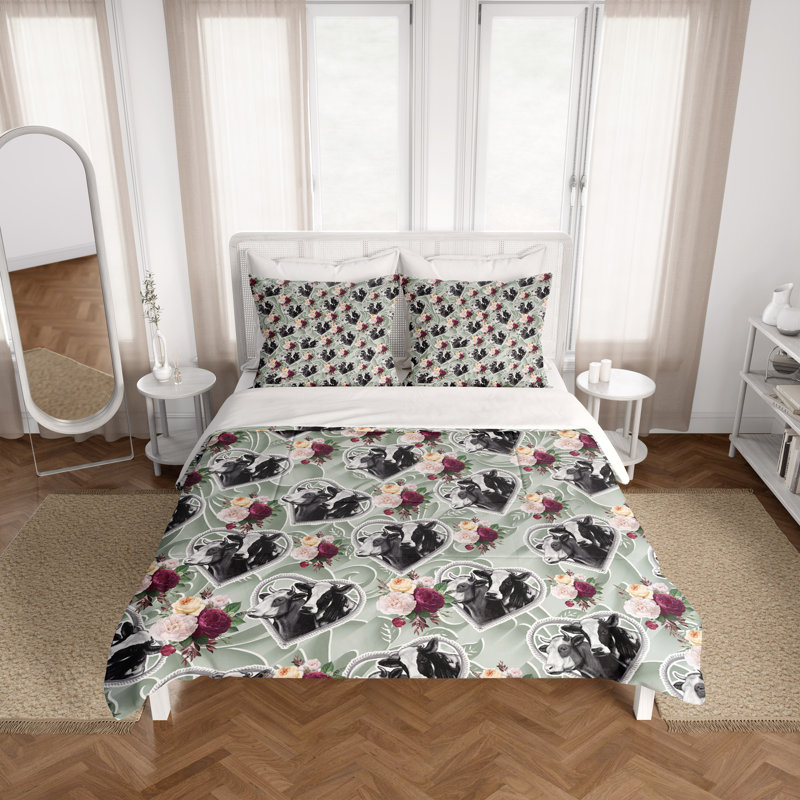 Ensemble de housse de couette, Housse de couette grand + 2 grandes taies décorat, Gris