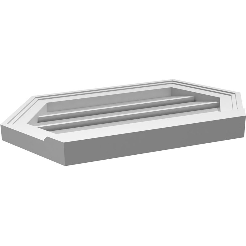 Évent horizontal fonctionnel à pignon en uréthane à surface horizontale Signature, H 14 po x l 24 po x P 2 po