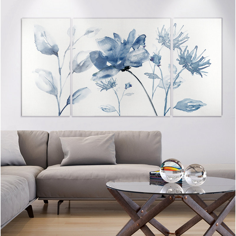 «A Premium Translucent Blues II», image multi-pièces sur toile tendue, H 24 po x l 48 po x P 1,5 po
