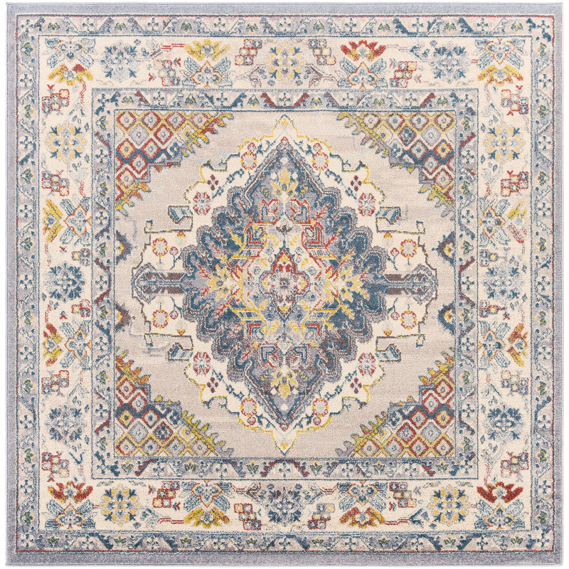 Machine Woven Indoor Rug, Blue/Brown/Grey, Rectangle 238 x 312 cm