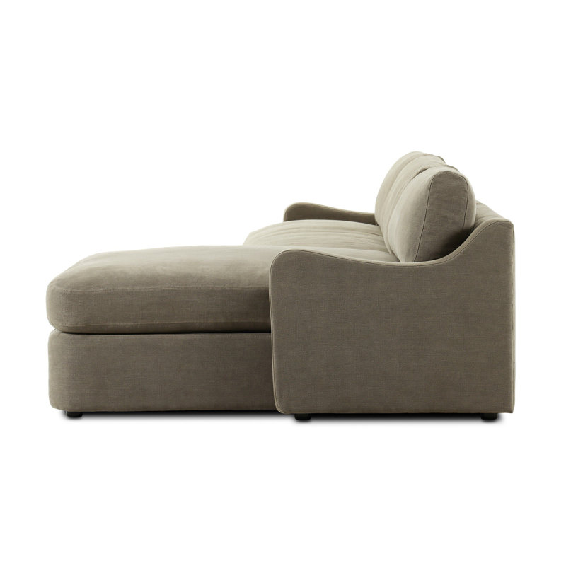 Aurelia Sectional, Broadway Olive Linen, Right Hand Facing