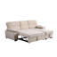 Canapé-lit modulaire réversible en tissu de velours beige Kipling-1635180395