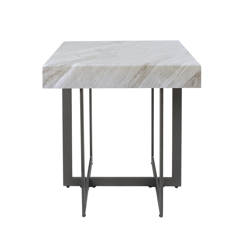 Table de bout avec rangement Desales, Mauve clair