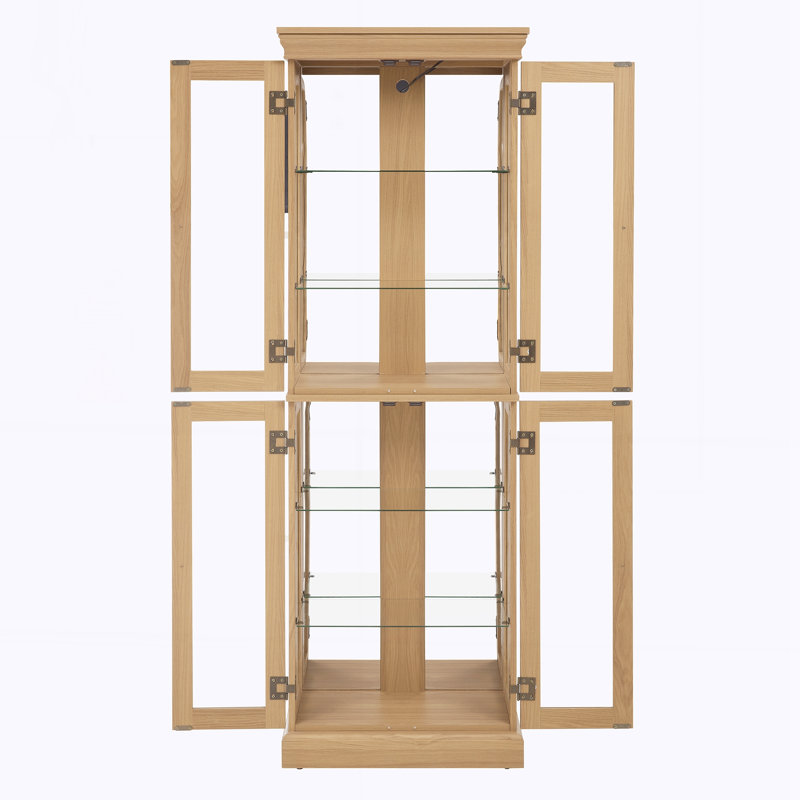 Glass Storage Cabinet, Oak