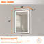 Miroir de salle de bain mural à DEL rectangulaire sans cadre H 24 po x H 36 po Swarm-854041640