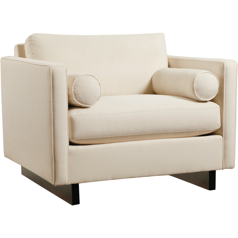 Fauteuil l 40,5 po Paxton, Mélange de polyester beige