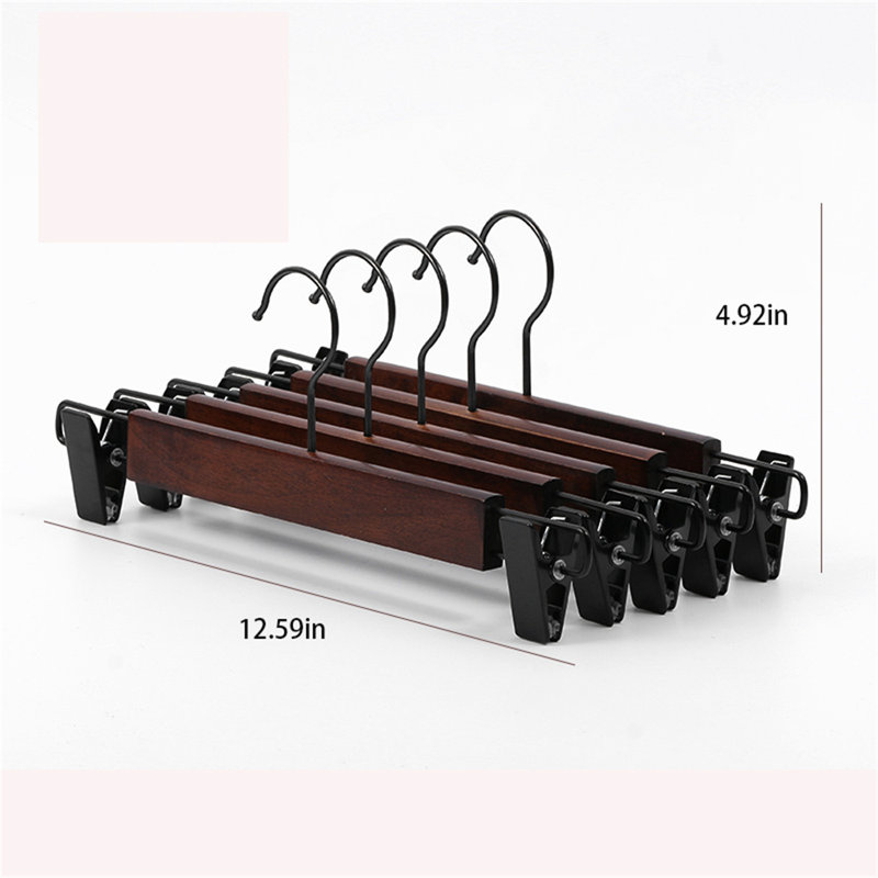 Cintre pour pantalons en bois massif avec pinces, 20