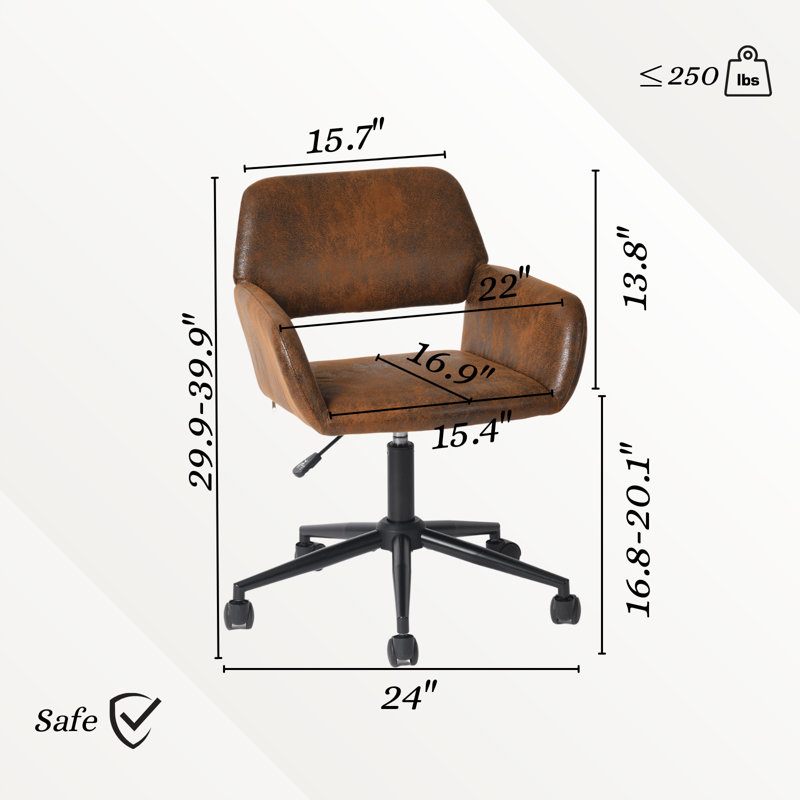 Fauteuil de bureau ModernHome, Brun